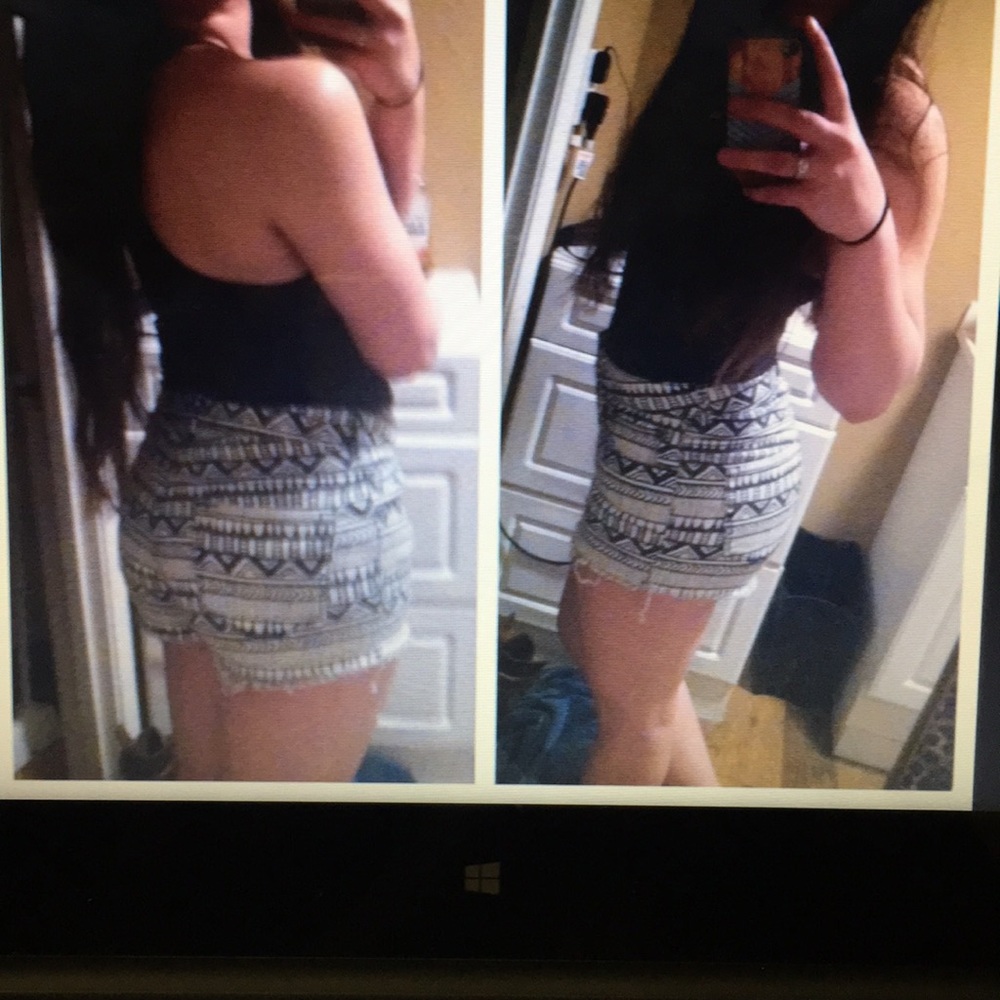 High rise shorts